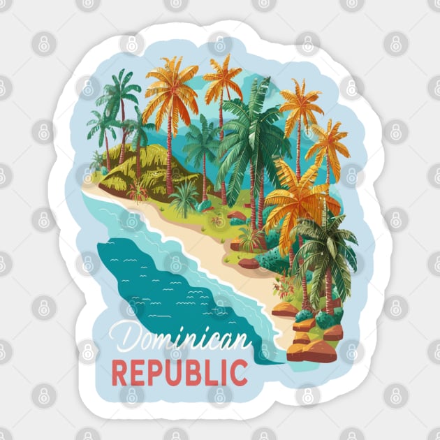 Dominican Republic Sticker by Pixel Threads 